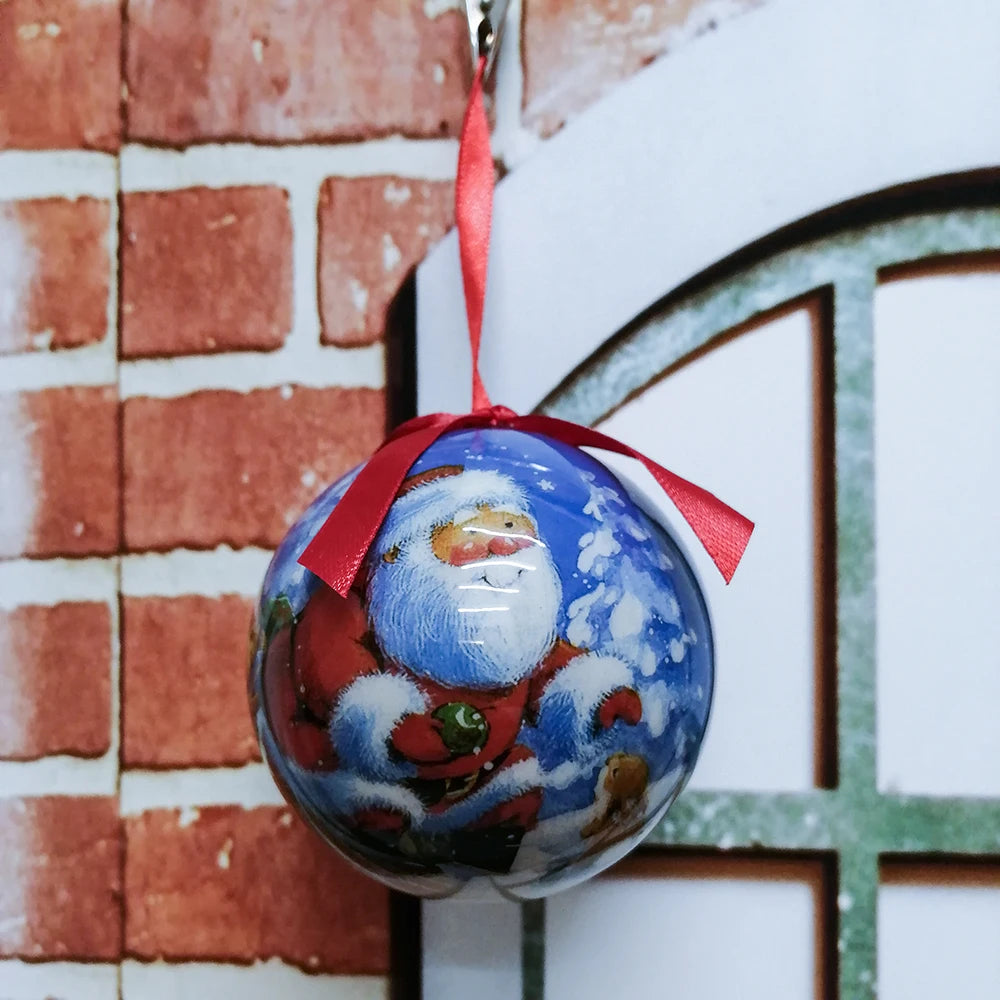 6PCS Xmas Tree Hanging Ball Ornament Decorations Gift New Year Navidad Eazy Hang Ball Bauble DIY Xmas Party Christmas