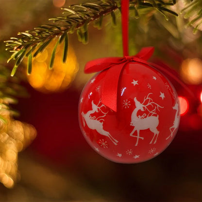 6PCS Xmas Tree Hanging Ball Ornament Decorations Gift New Year Navidad Eazy Hang Ball Bauble DIY Xmas Party Christmas