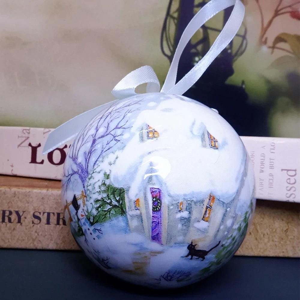 6PCS Xmas Tree Hanging Ball Ornament Decorations Gift New Year Navidad Eazy Hang Ball Bauble DIY Xmas Party Christmas