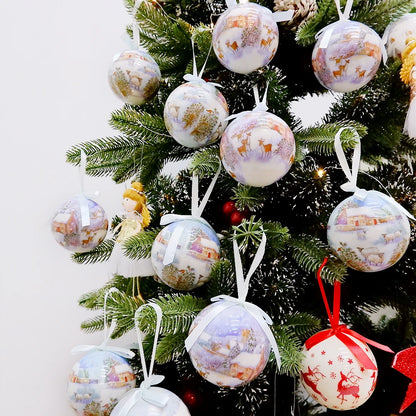 6PCS Xmas Tree Hanging Ball Ornament Decorations Gift New Year Navidad Eazy Hang Ball Bauble DIY Xmas Party Christmas