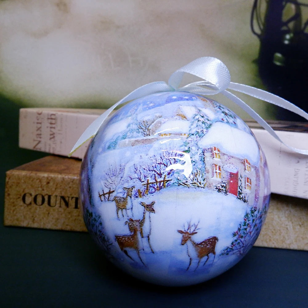 6PCS Xmas Tree Hanging Ball Ornament Decorations Gift New Year Navidad Eazy Hang Ball Bauble DIY Xmas Party Christmas