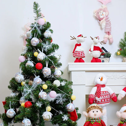 6PCS Xmas Tree Hanging Ball Ornament Decorations Gift New Year Navidad Eazy Hang Ball Bauble DIY Xmas Party Christmas