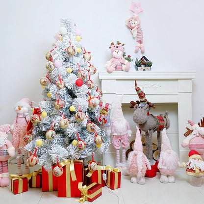 6PCS Xmas Tree Hanging Ball Ornament Decorations Gift New Year Navidad Eazy Hang Ball Bauble DIY Xmas Party Christmas