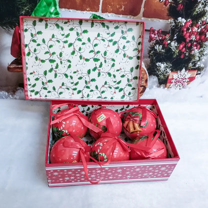 6PCS Xmas Tree Hanging Ball Ornament Decorations Gift New Year Navidad Eazy Hang Ball Bauble DIY Xmas Party Christmas