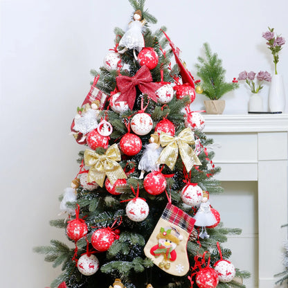 6PCS Xmas Tree Hanging Ball Ornament Decorations Gift New Year Navidad Eazy Hang Ball Bauble DIY Xmas Party Christmas