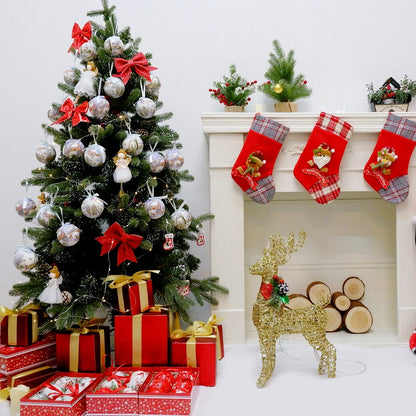 6PCS Xmas Tree Hanging Ball Ornament Decorations Gift New Year Navidad Eazy Hang Ball Bauble DIY Xmas Party Christmas