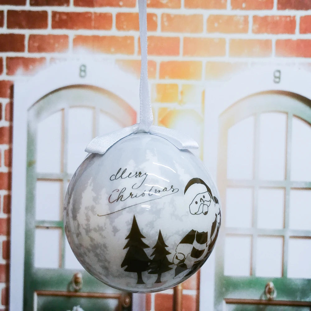 6PCS Xmas Tree Hanging Ball Ornament Decorations Gift New Year Navidad Eazy Hang Ball Bauble DIY Xmas Party Christmas