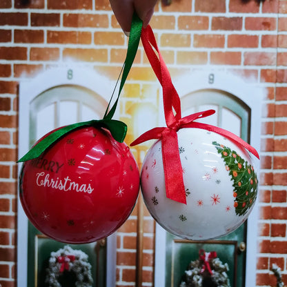 6PCS Xmas Tree Hanging Ball Ornament Decorations Gift New Year Navidad Eazy Hang Ball Bauble DIY Xmas Party Christmas