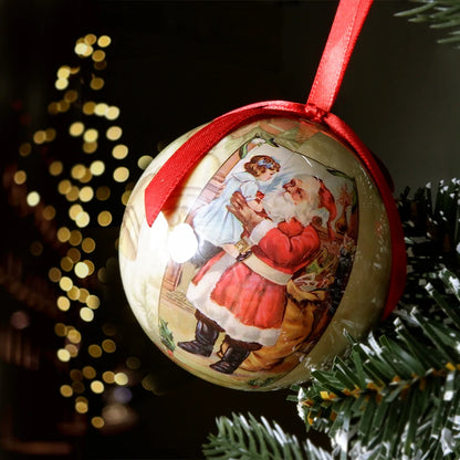 6PCS Xmas Tree Hanging Ball Ornament Decorations Gift New Year Navidad Eazy Hang Ball Bauble DIY Xmas Party Christmas