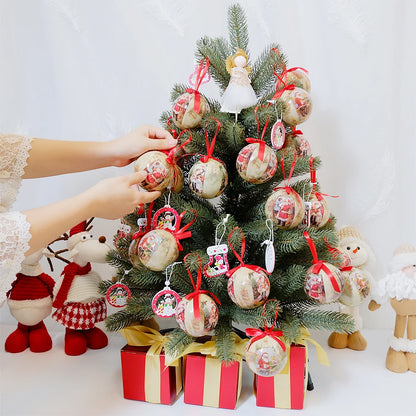 6PCS Xmas Tree Hanging Ball Ornament Decorations Gift New Year Navidad Eazy Hang Ball Bauble DIY Xmas Party Christmas