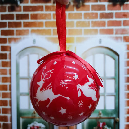 6PCS Xmas Tree Hanging Ball Ornament Decorations Gift New Year Navidad Eazy Hang Ball Bauble DIY Xmas Party Christmas