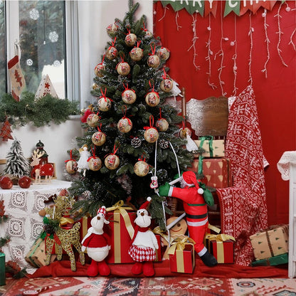 6PCS Xmas Tree Hanging Ball Ornament Decorations Gift New Year Navidad Eazy Hang Ball Bauble DIY Xmas Party Christmas