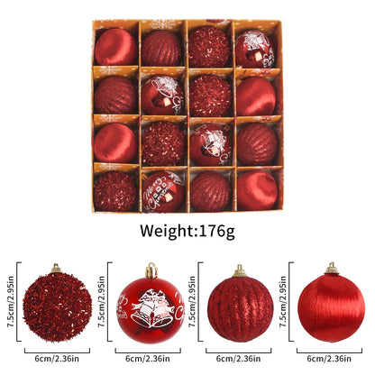 Kit of 16 Christmas ornaments for decoration | Christimas Flare