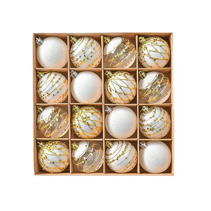 Box containing 16 shiny, glittery Christmas balls | Christimas Flare