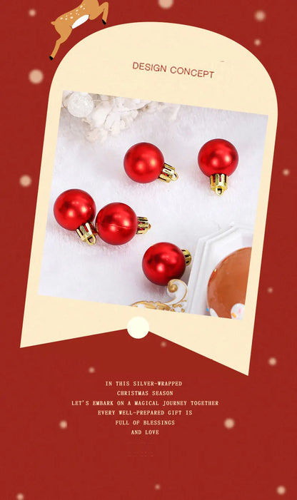 Christmas decoration: Kit of 42 hand-painted Christmas balls | Christimas Flare