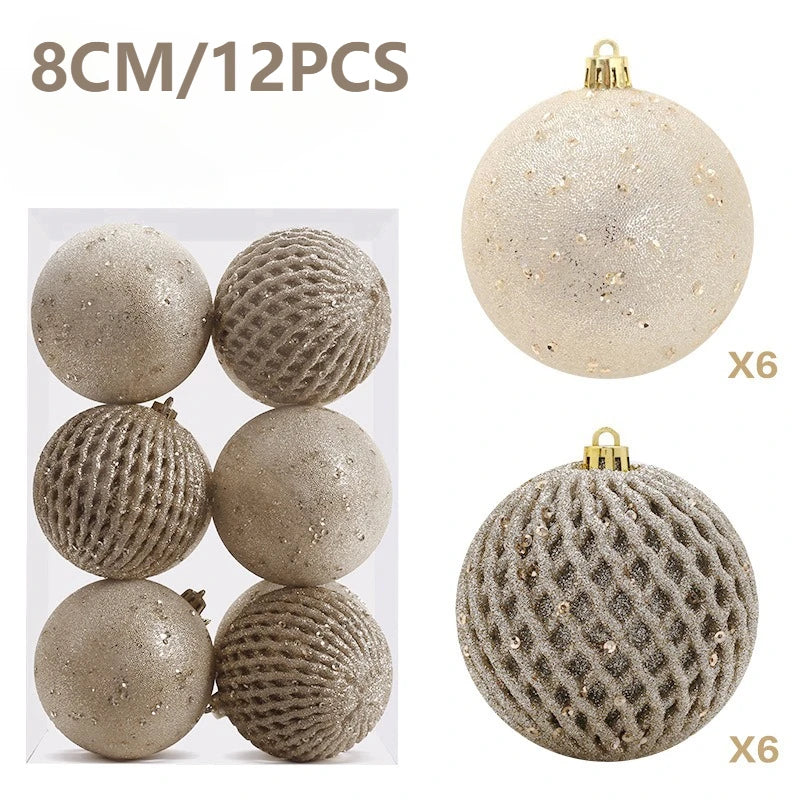 Set of Christmas balls with glitter | Christimas Flare