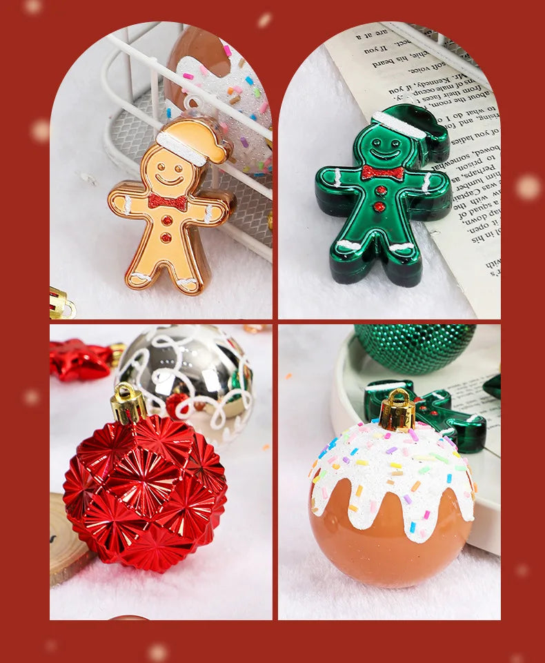 Christmas decoration: Kit of 42 hand-painted Christmas balls | Christimas Flare