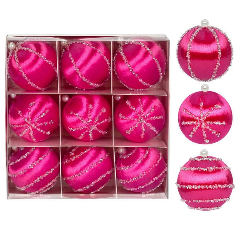 Kit of 9 Christmas balls with sequins | Christimas Flare
