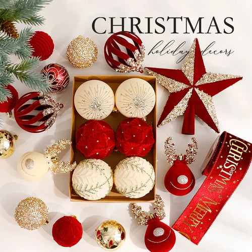 Red Christmas balls, luxury ornaments | Christimas Flare