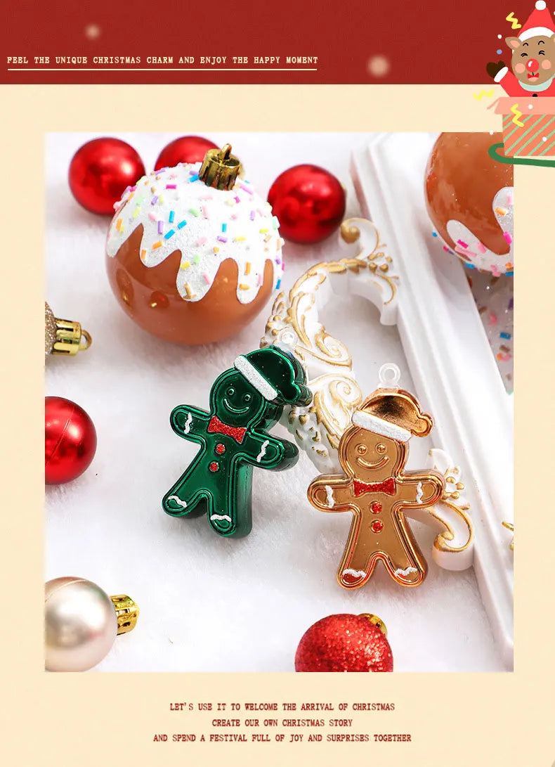 Christmas decoration: Kit of 42 hand-painted Christmas balls | Christimas Flare