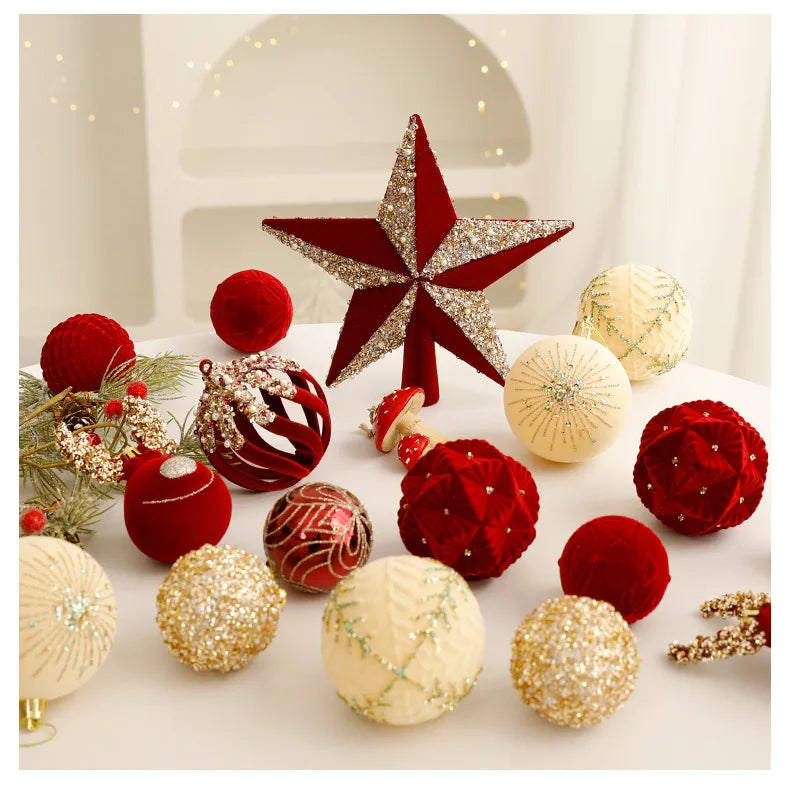 Red Christmas balls, luxury ornaments | Christimas Flare