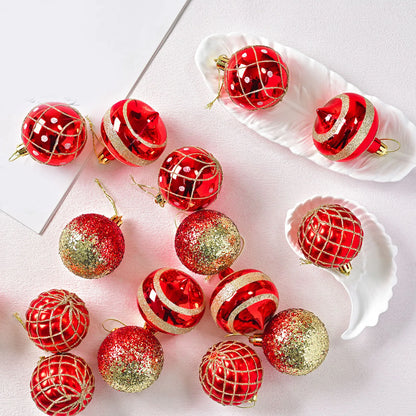 Box containing 16 shiny, glittery Christmas balls | Christimas Flare