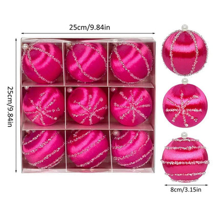 Kit of 9 Christmas balls with sequins | Christimas Flare