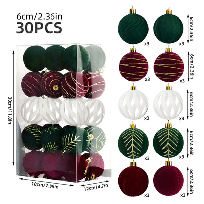 Kit of velvet Christmas ornaments| Christimas Flare