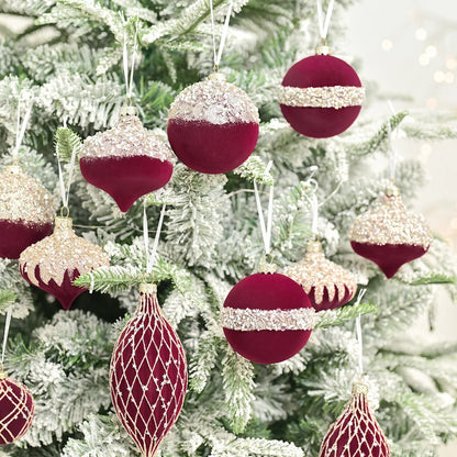 Set of velvet Christmas ornaments - luxury decorations | Christimas Flare
