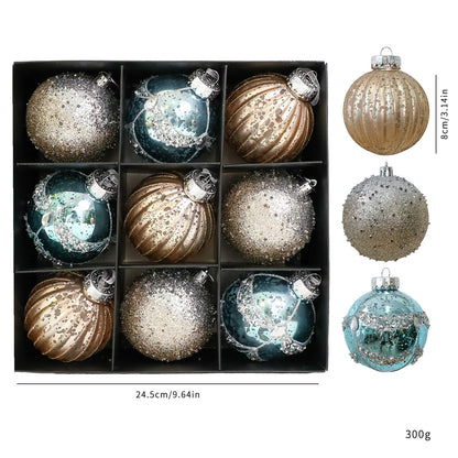 Kit of 9 Christmas ball ornaments - Christimas Flare