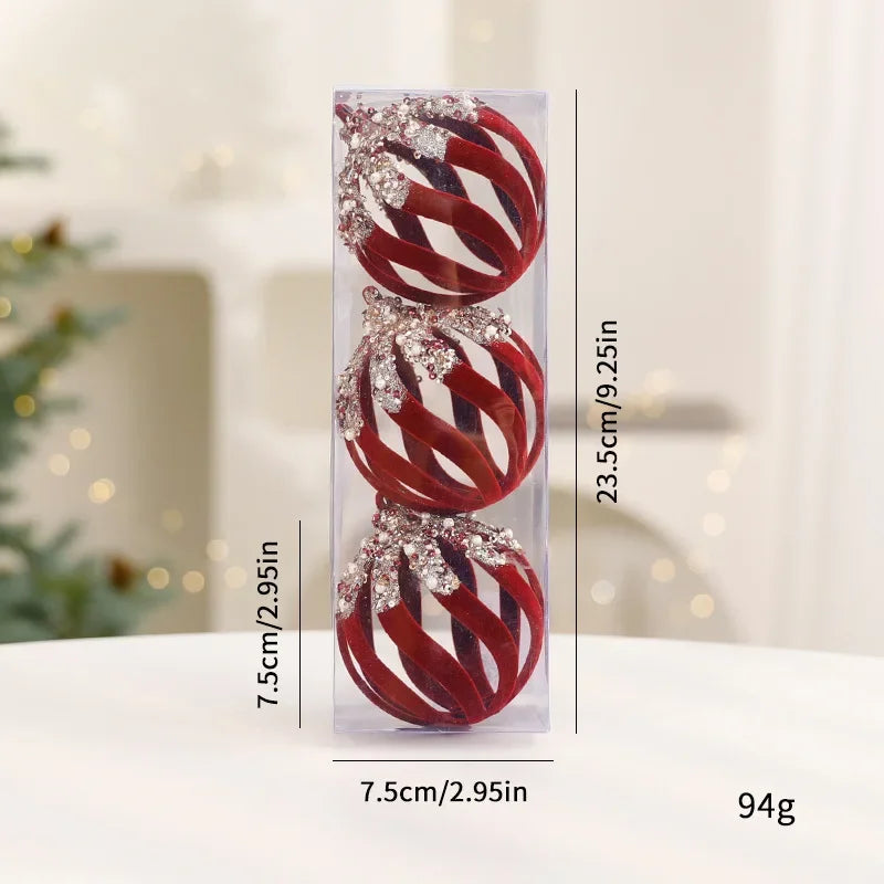 Red Christmas balls, luxury ornaments | Christimas Flare