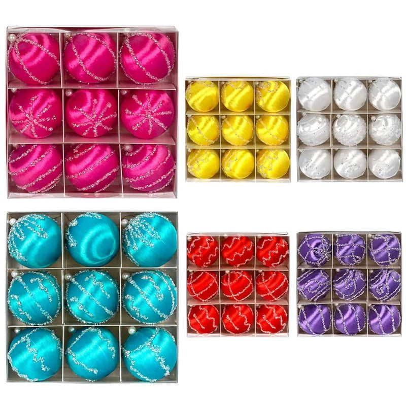 Kit of 9 Christmas balls with sequins | Christimas Flare