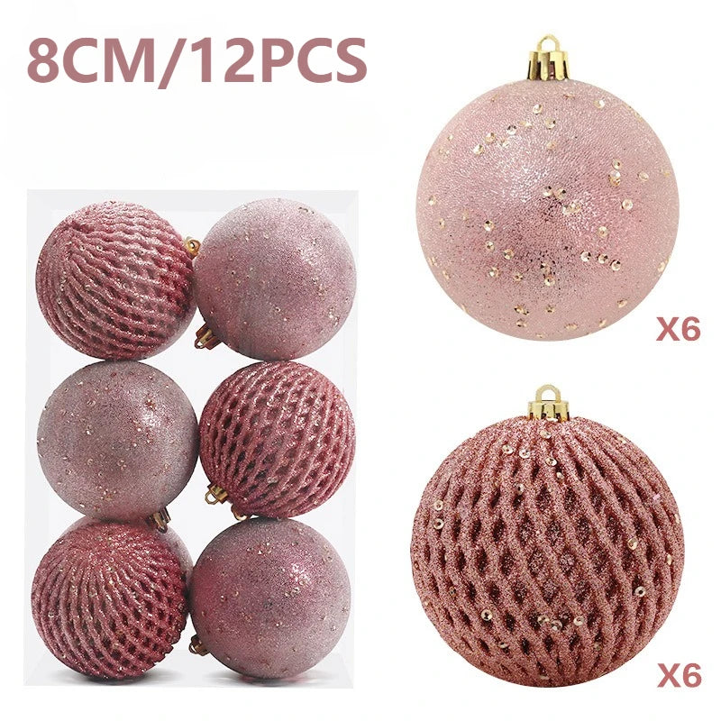 Set of Christmas balls with glitter | Christimas Flare