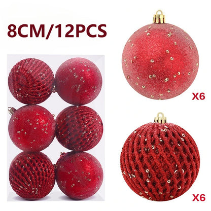 Set of Christmas balls with glitter | Christimas Flare