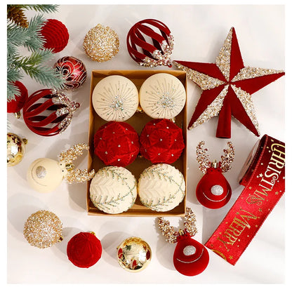 Red Christmas balls, luxury ornaments | Christimas Flare