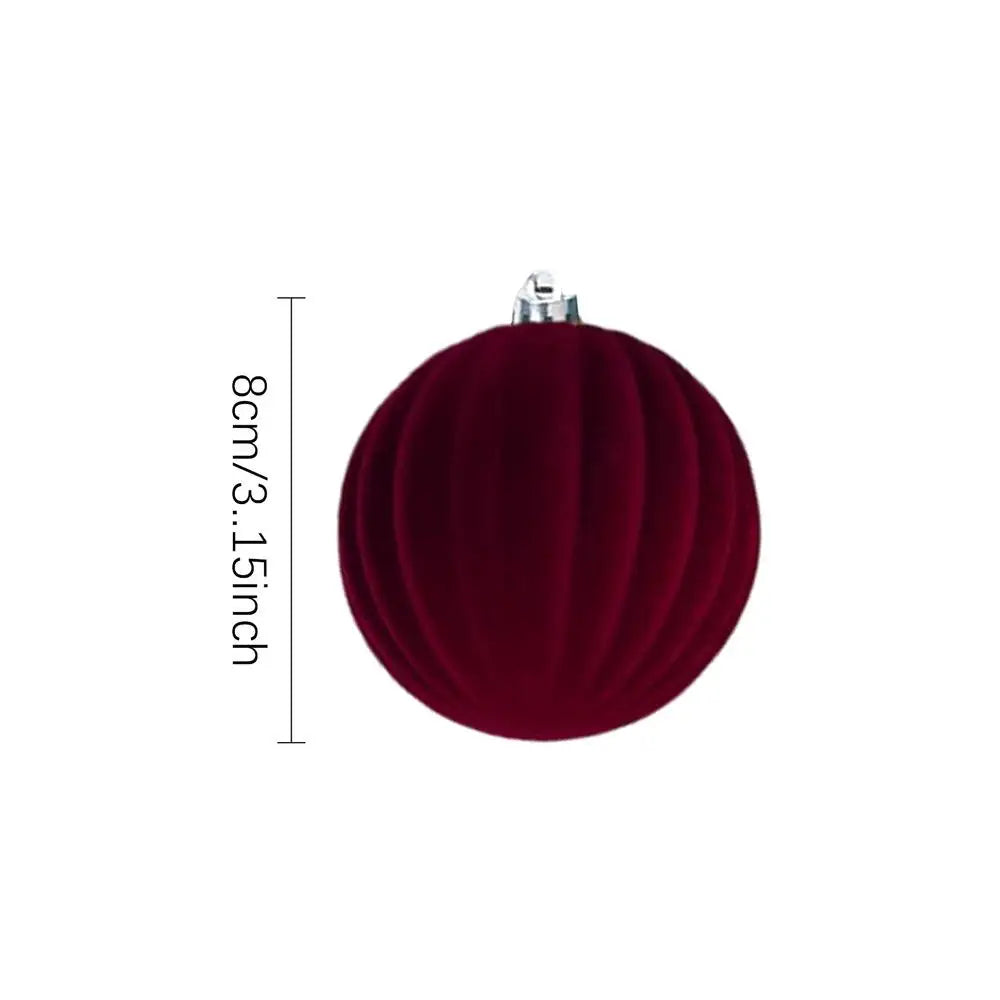 Velvet Christmas balls-  12 units | Christimas Flare
