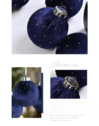 Kit of 9 luxurious velvet Christmas ornaments| Christimas Flare