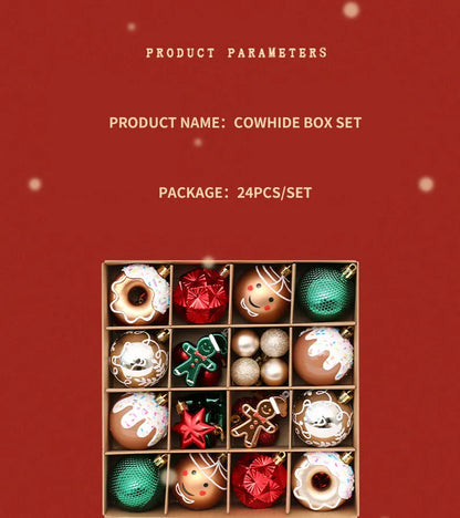 Christmas decoration: Kit of 42 hand-painted Christmas balls | Christimas Flare