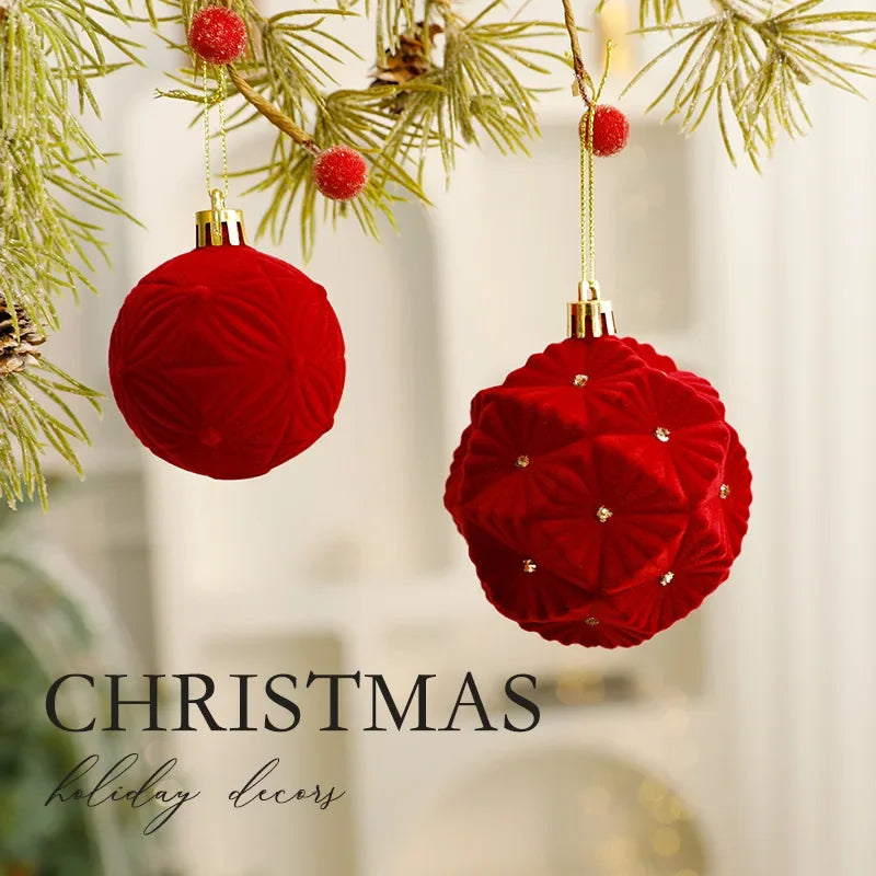 Red Christmas balls, luxury ornaments | Christimas Flare