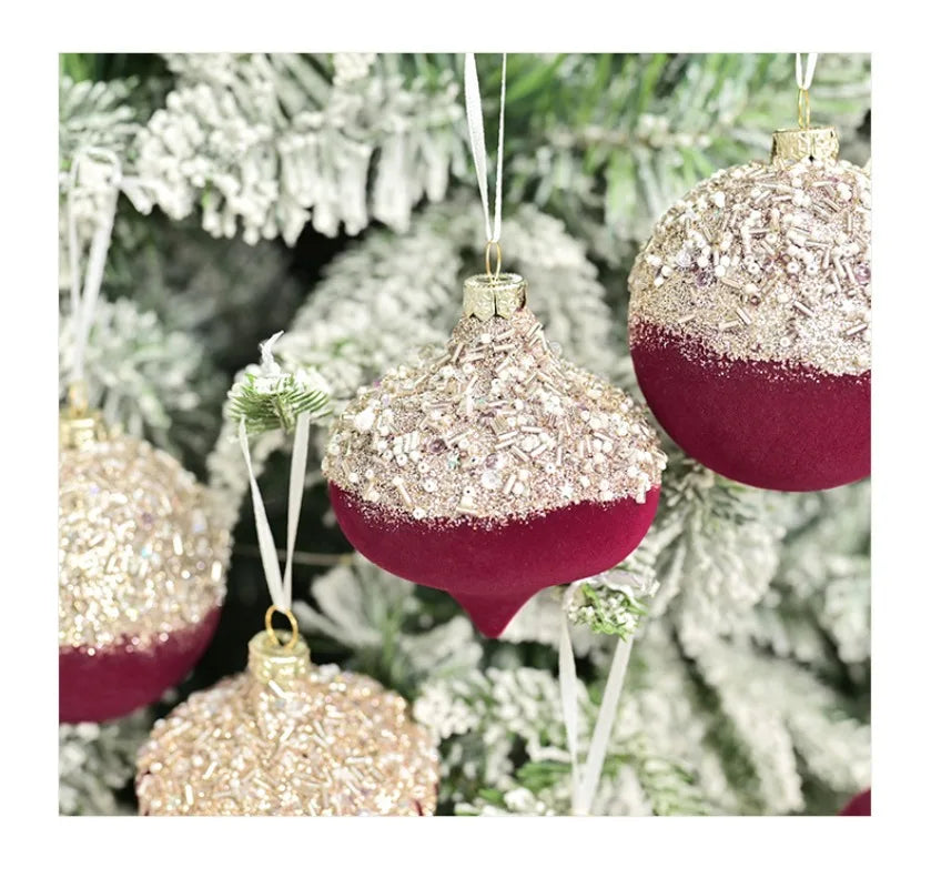 Set of velvet Christmas ornaments - luxury decorations | Christimas Flare