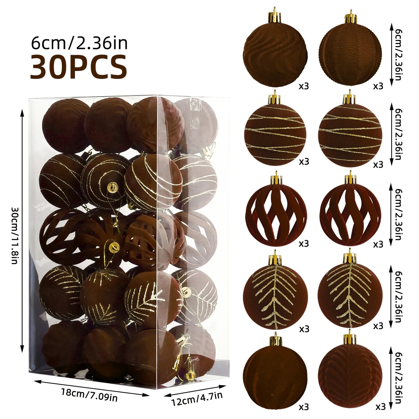 Kit of velvet Christmas ornaments| Christimas Flare