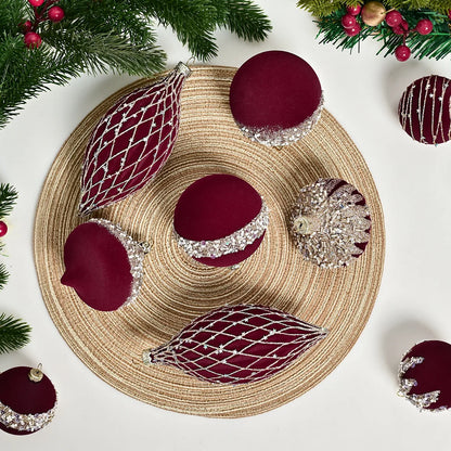 Set of velvet Christmas ornaments - luxury decorations | Christimas Flare