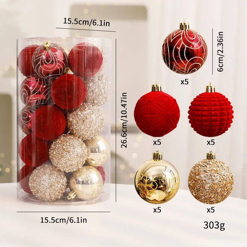 Red Christmas balls, luxury ornaments | Christimas Flare