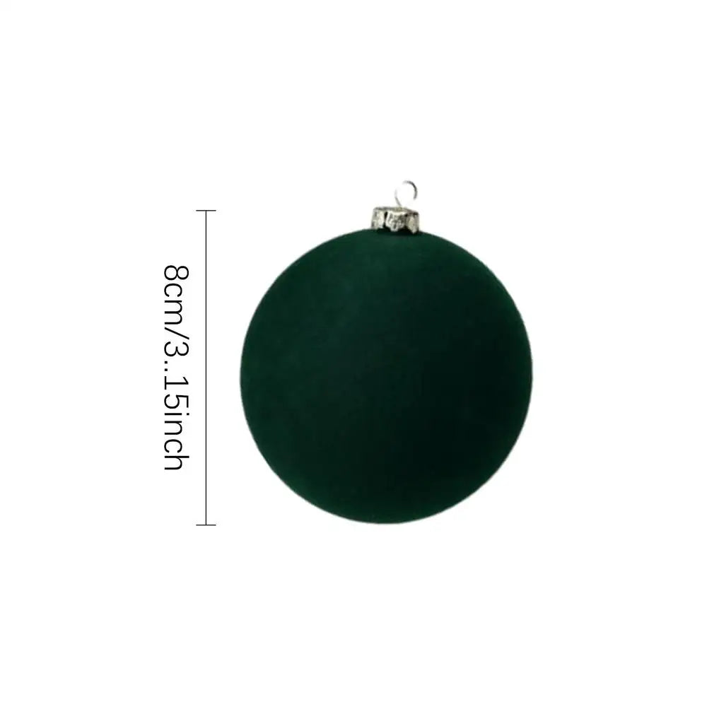 Velvet Christmas balls-  12 units | Christimas Flare