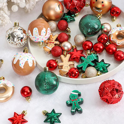 Christmas decoration: Kit of 42 hand-painted Christmas balls | Christimas Flare