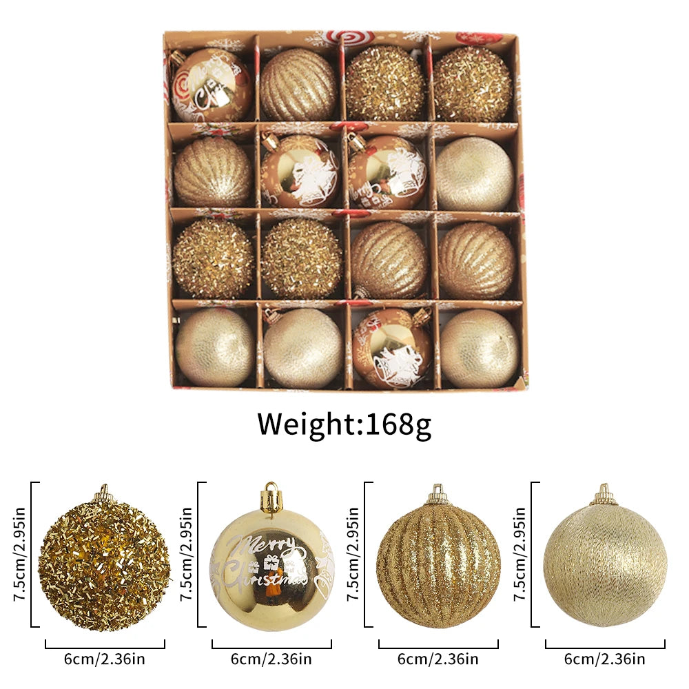 Kit of 16 Christmas ornaments for decoration | Christimas Flare